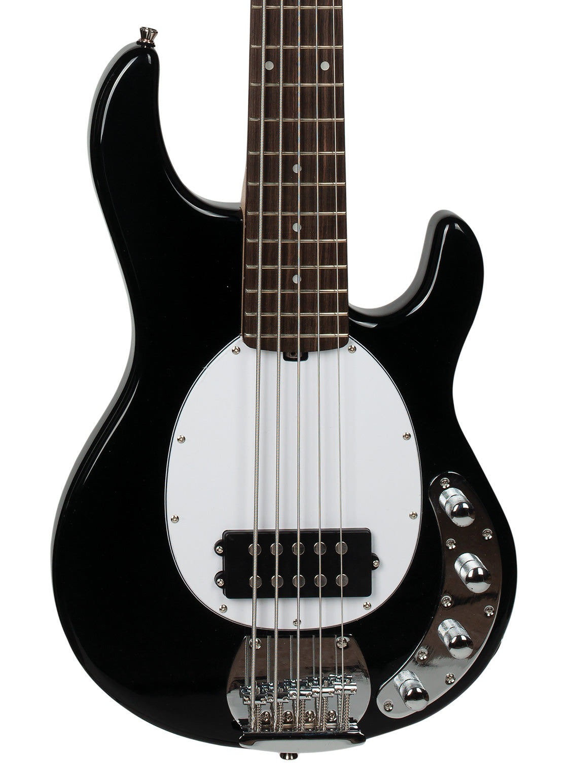 TAGIMA | BAJO ELECTRICO ACTIVO EN COLOR NEGRO CON MICA BLANCA DE 5 CUERDAS TBM-5-BK-DF/WH