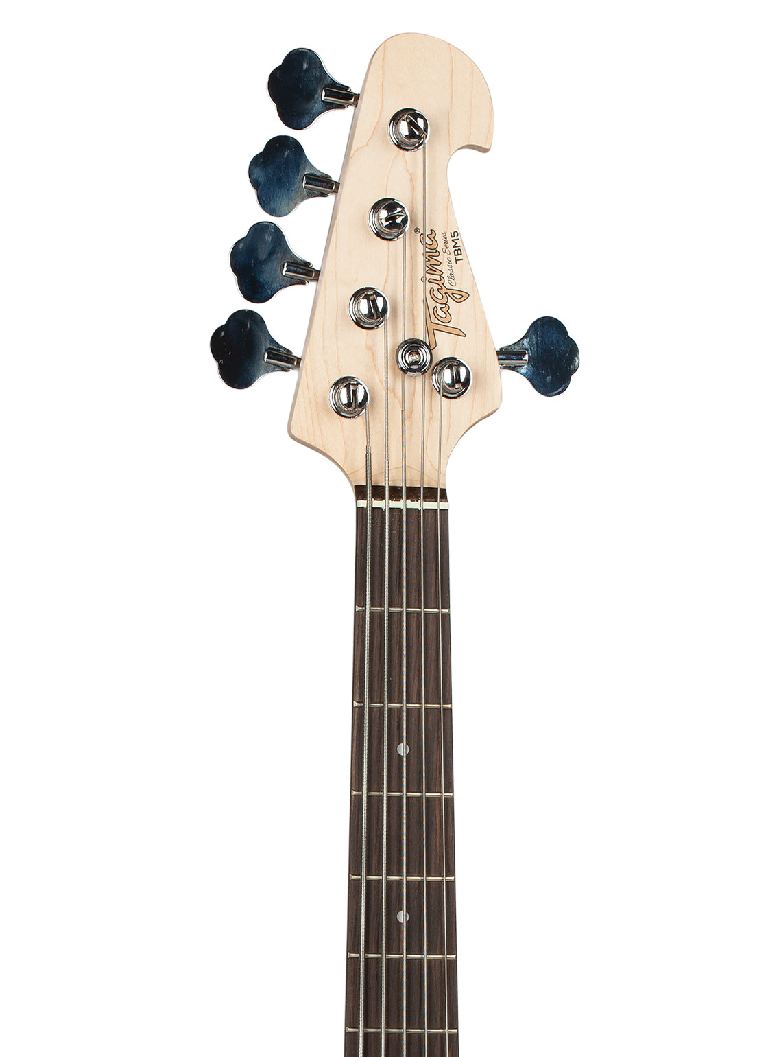 TAGIMA | BAJO ELECTRICO ACTIVO EN COLOR NEGRO CON MICA BLANCA DE 5 CUERDAS TBM-5-BK-DF/WH