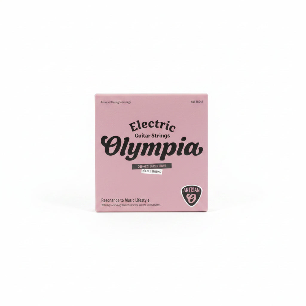 OLYMPIA | CUERDAS PARA GUITARRA ELÉCTRICA CON RECUBRIMIENTO RESISTENTE A LA CORROSIÓN (COATED) CALIBRE .009-.042