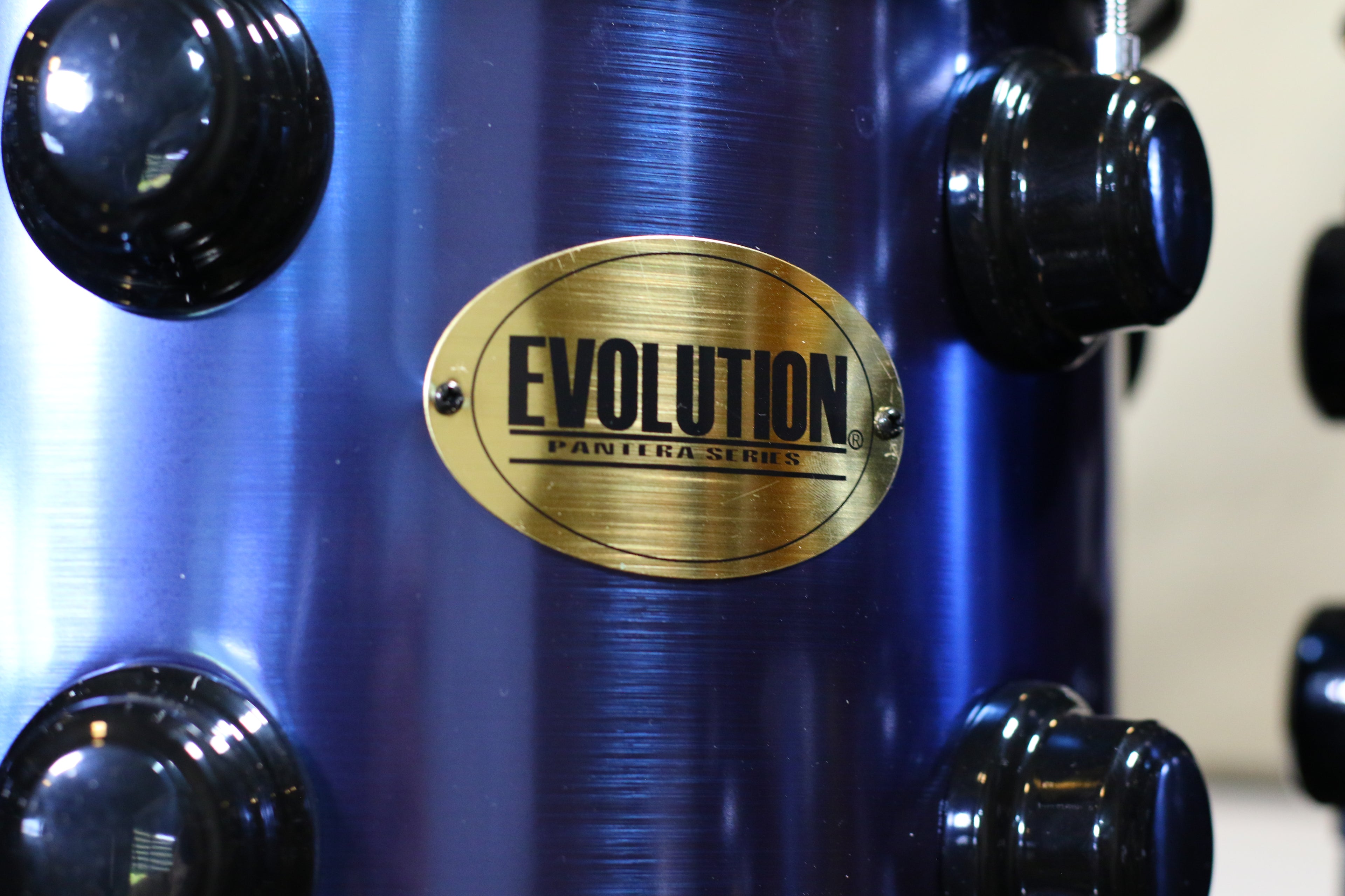 EVOLUTION | BATERÍA PANTERA 6 PIEZAS ARO NEGRO 8¨ 10¨ 12¨ 14¨ 16¨ 22¨ COLOR AZUL METALICO
