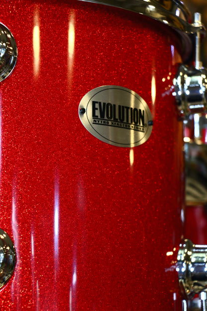 EVOLUTION | BATERIA NYTRO X FACTOR CON PLATILLOS, COLOR PLATA CON RAYAS