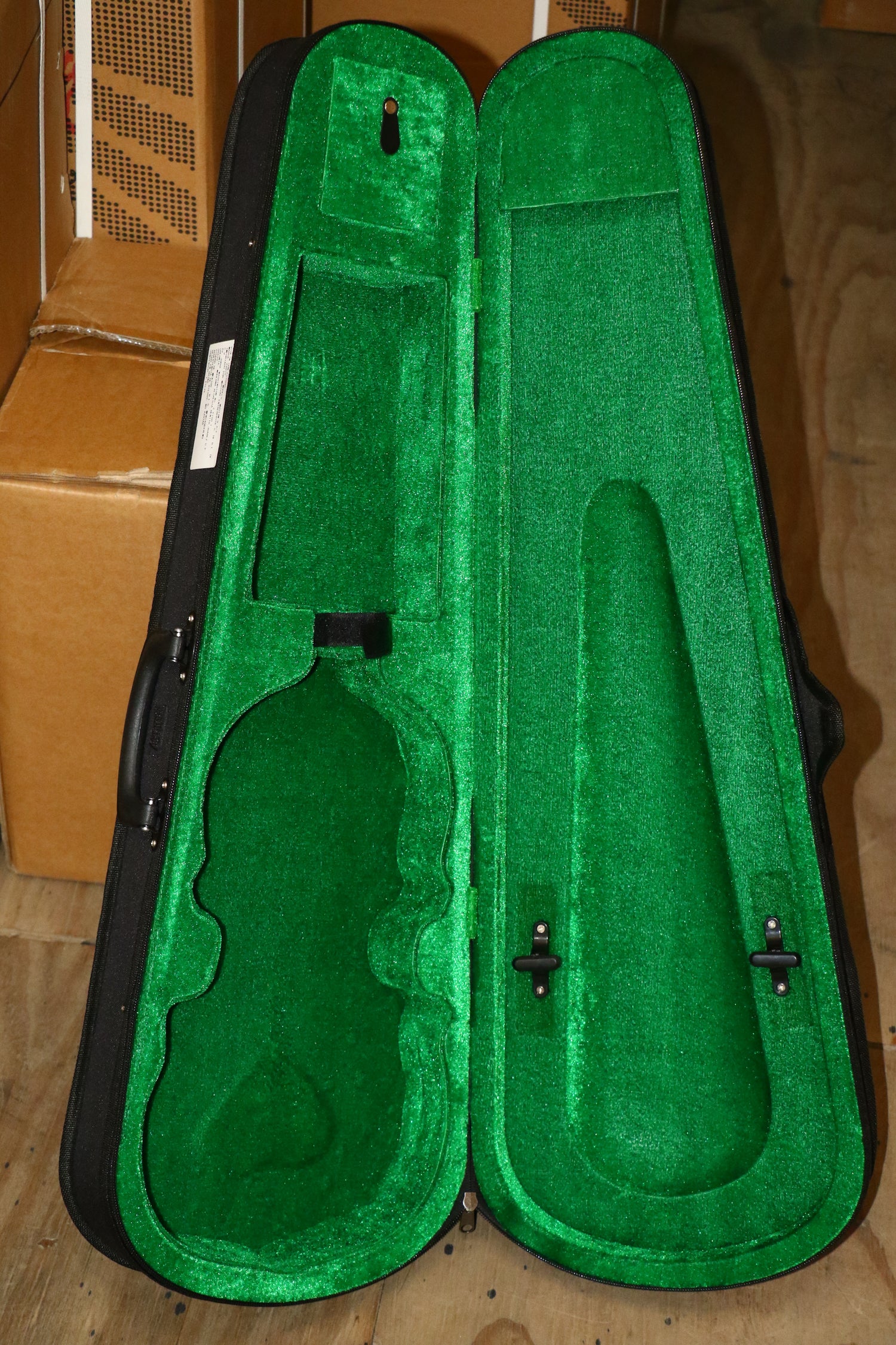 PARIS | VIOLÍN 4/4 TERMINADO NATURAL ANTIGUO MATE, PARTES DE MADERA TÉCNICA, MICROAFINADORES NEGROS