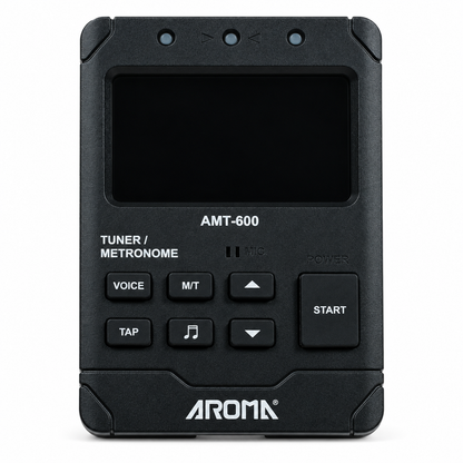 Aroma metrónomo 3 en 1 AMT600 con afinador y generador de tonos.