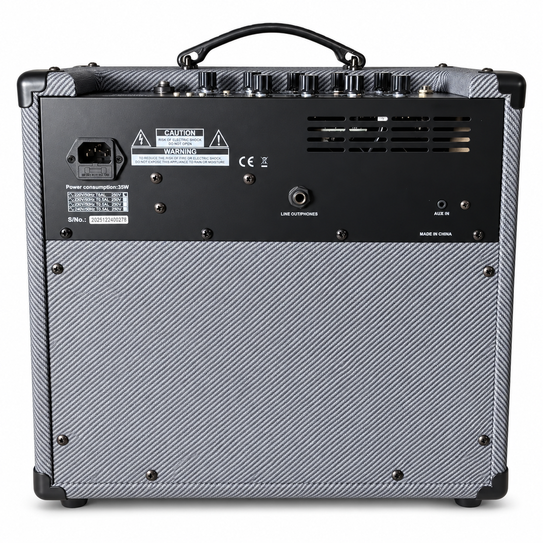 E-Wave amplficador combo para guitarra JUNGLE-30 DE 30 watts, efectos y funda.