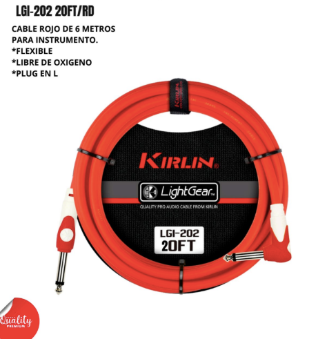 KIRLIN | CABLE NEGRO LISO FLEXIBLE DE 6 METROS