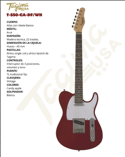 TAGIMA | GUITARRA ELECTRICA CLASIC SERIES COLOR ROJO