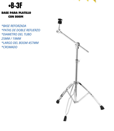EVOLUTION | ATRIL CON BOOM PARA PLATILLO TERMINADO LISO. MARCA EVOLUTION
