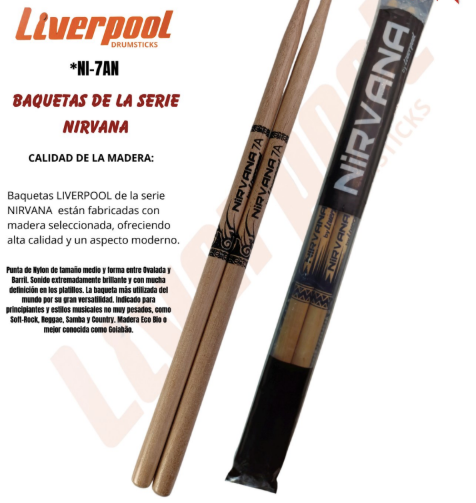 LIVERPOOL | BAQUETA SERIE NIRVANA ECO BIO 7A PUNTA DE NYLON MARCA LIVERPOOL