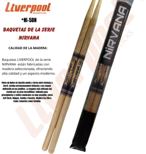 LIVERPOOL | BAQUETA SERIE NIRVANA ECO BIO 5B PUNTA DE NYLON MARCA LIVERPOOL