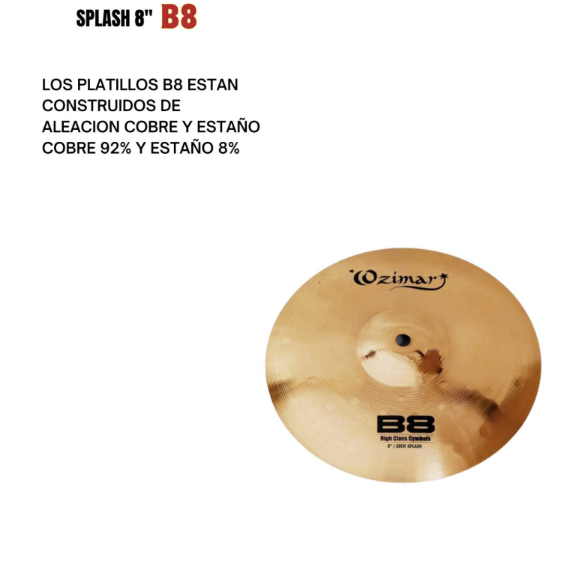 OZIMAR | PLATILLO MARCA OZIMAR TIPO SPLASH 8&quot; SERIE B8