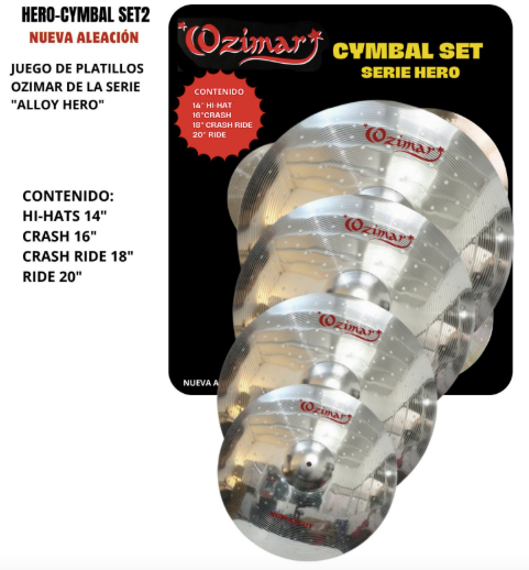 OZIMAR | SET DE PLATILLOS &quot;HERO&quot; MARCA OZIMAR, ACABADO &quot;MIRROR SHINY&quot;