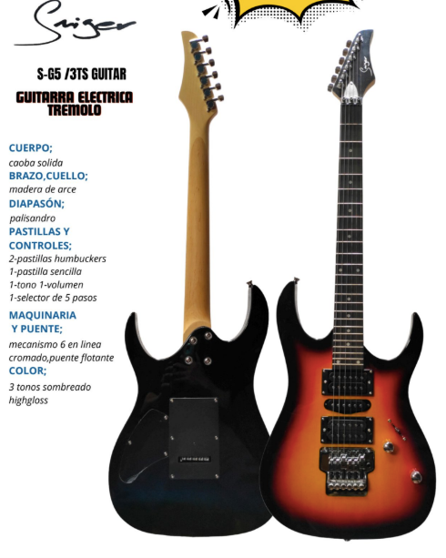 SMIGER | GUITARRA ELÉCTRICA FLOYD ROSE DE 22 TRASTES