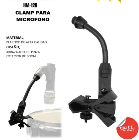 SUPERLUX | CLAMP PARA MICROFONO DE MINIBOOM ABRAZADERA DE PINZA,MATERIAL  PLASTICO DE ALTA CALIDAD