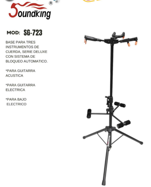 SOUNDKING | BASE TRIPLE REFORZADA DELUXE PARA GUITARRA