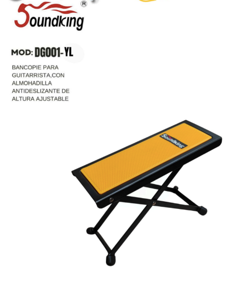 SOUNDKING | BANCO PIE PARA GUITARRISTA AMARILLO