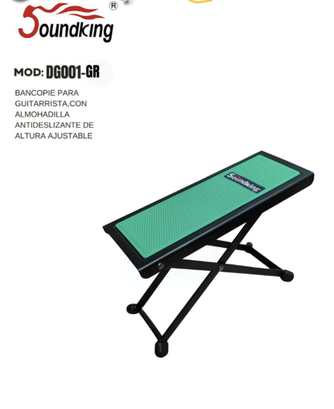 SOUNDKING | BANCO PIE PARA GUITARRISTA VERDE