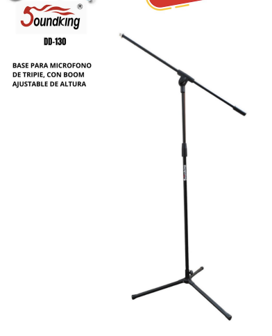 SOUNDKING | BASE DE TRIPIE PARA MICROFONO CON BOOM