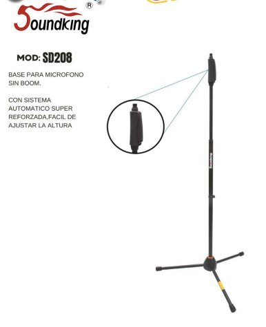 SOUNDKING | BASE PARA MICROFONO DE TRIPIE SISTEMA AUTOMATICO