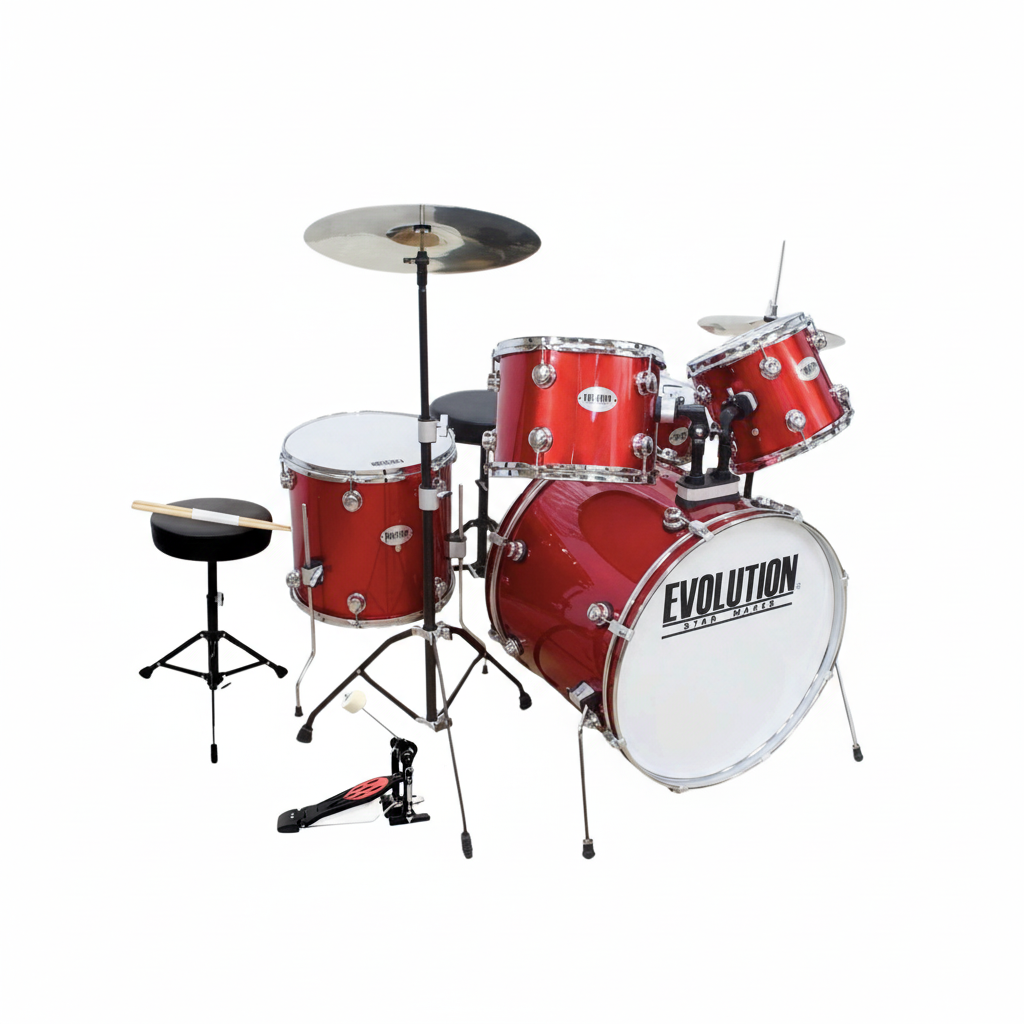 EVOLUTION | BATERÍA EVOLUTION STARMAKER FABRICADA EN MADERA DE ARCE COLOR ROJO