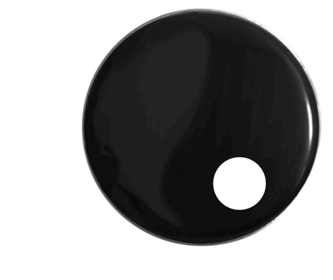 EVOLUTION | PARCHE NEGRO FRONTRAL 22" PARA BOMBO