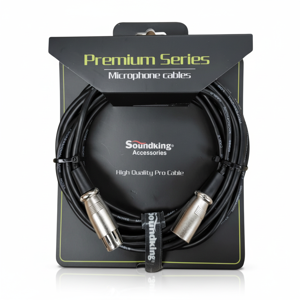 SOUNDKING | CABLE PARA MICROFONO DE ALTA 6 MTS. CON AISLAMIENTO XLR A PLUG