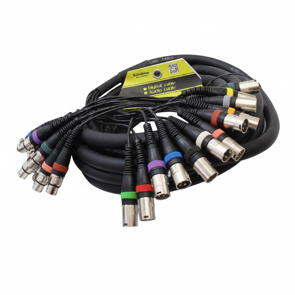 SOUNDKING | Snake 12 Canales XLR CABLES MACHO - HEMBRA MULTI NUCLEO 10 MM