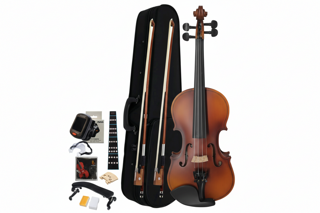 PARIS | VIOLÍN 4/4 TERMINADO NATURAL MATE, PARTES DE MADERA TÉCNICA PLAYWOOD CON MICROAFINADORES EN COLOR NEGRO.