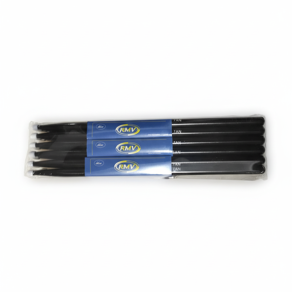 ＤＲＵＭＴΣ | BAQUETAS DE MAPLE COLOR NEGRAS 7AN PUNTA NYLON