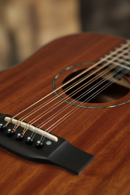 MUSICARTNEY | GUITARRA ELECTROACUSTICA DE 12 CUERDAS  ALTO BRILLO  COLOR MARRON GLOSS