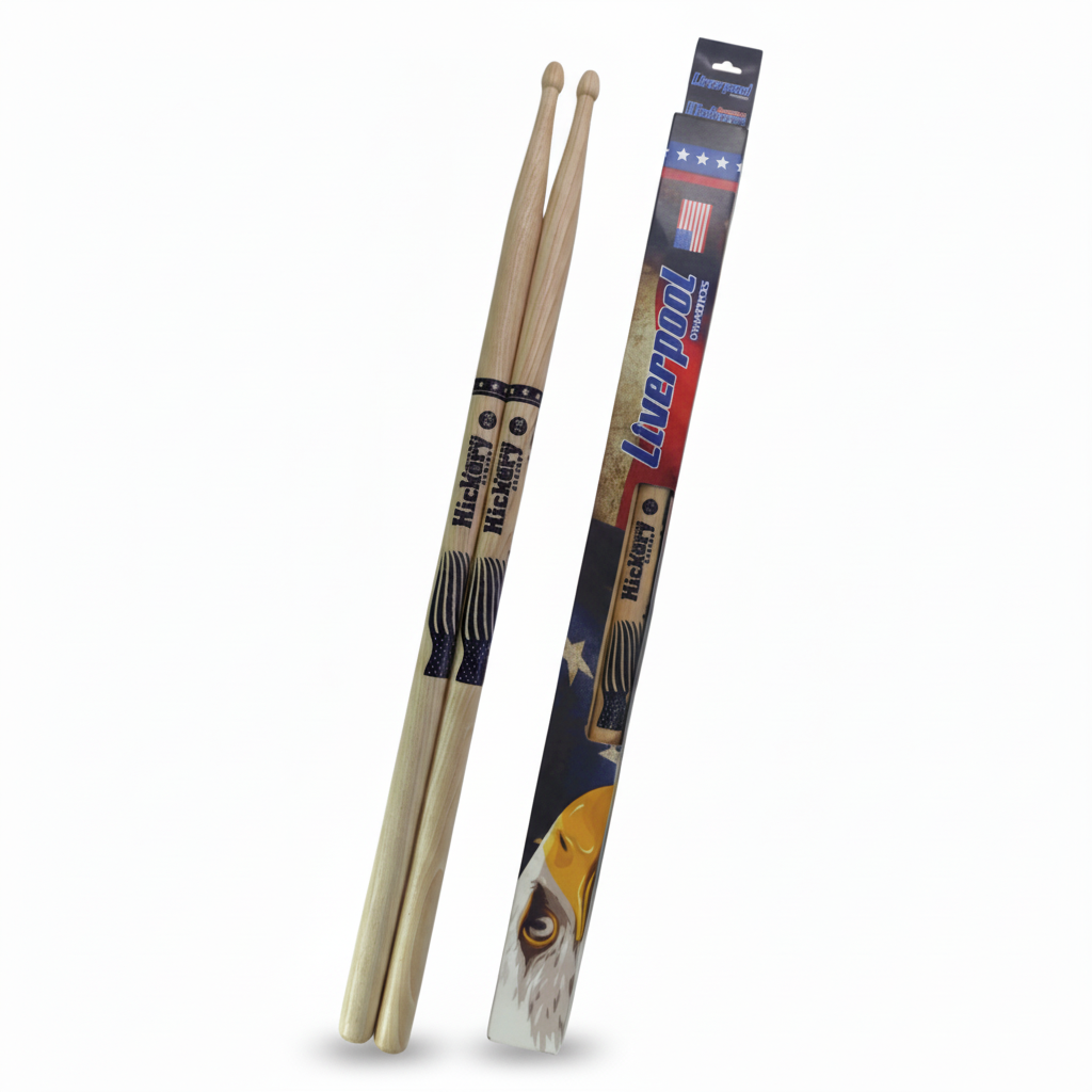 LIVERPOOL | BAQUETAS SERIE HICKORY 7A PUNTA DE MADERA MARCA LIVERPOOL