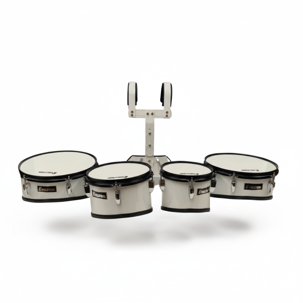 EVOLUTION | SET DE 4 TAMBORES DE MARCHA MEDIDAS: 8" 10" 12" 13". INCLUYE UN PAR DE BAQUETAS LIVERPOOL MODELO: NI-7AN