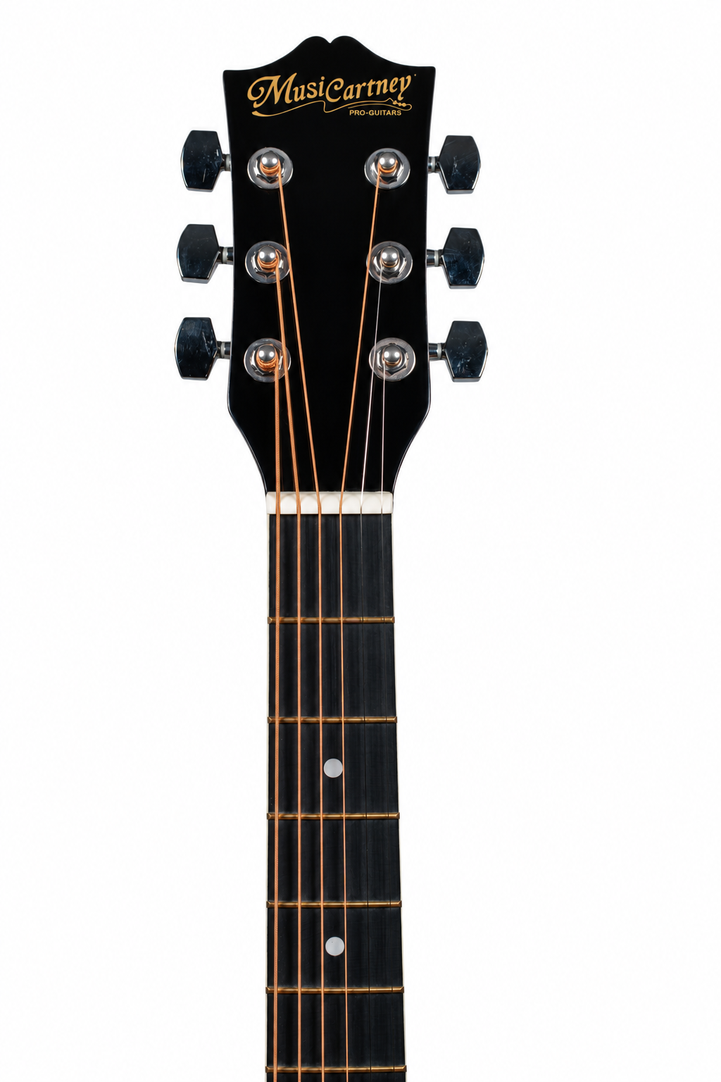 Musicartney guitarra electroacústica CG-851 slim cuerdas de metal color negro