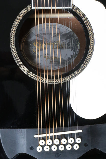 TAGIMA | GUITARRA ELECTROACÚSTICA DE 12 CUERDAS COLOR NEGRO. SIERREÑA