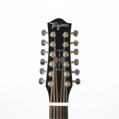 TAGIMA | GUITARRA ELECTROACÚSTICA DE 12 CUERDAS COLOR NEGRO. SIERREÑA