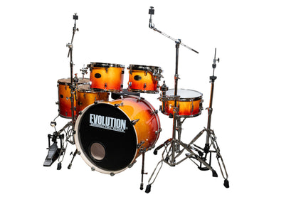 EVOLUTION | BATERÍA CONCERT FULL DE 6 PIEZAS COLOR AMBAR SOMBREADA