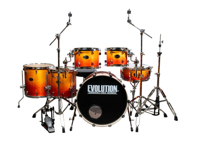 EVOLUTION | BATERÍA CONCERT FULL DE 6 PIEZAS COLOR AMBAR SOMBREADA