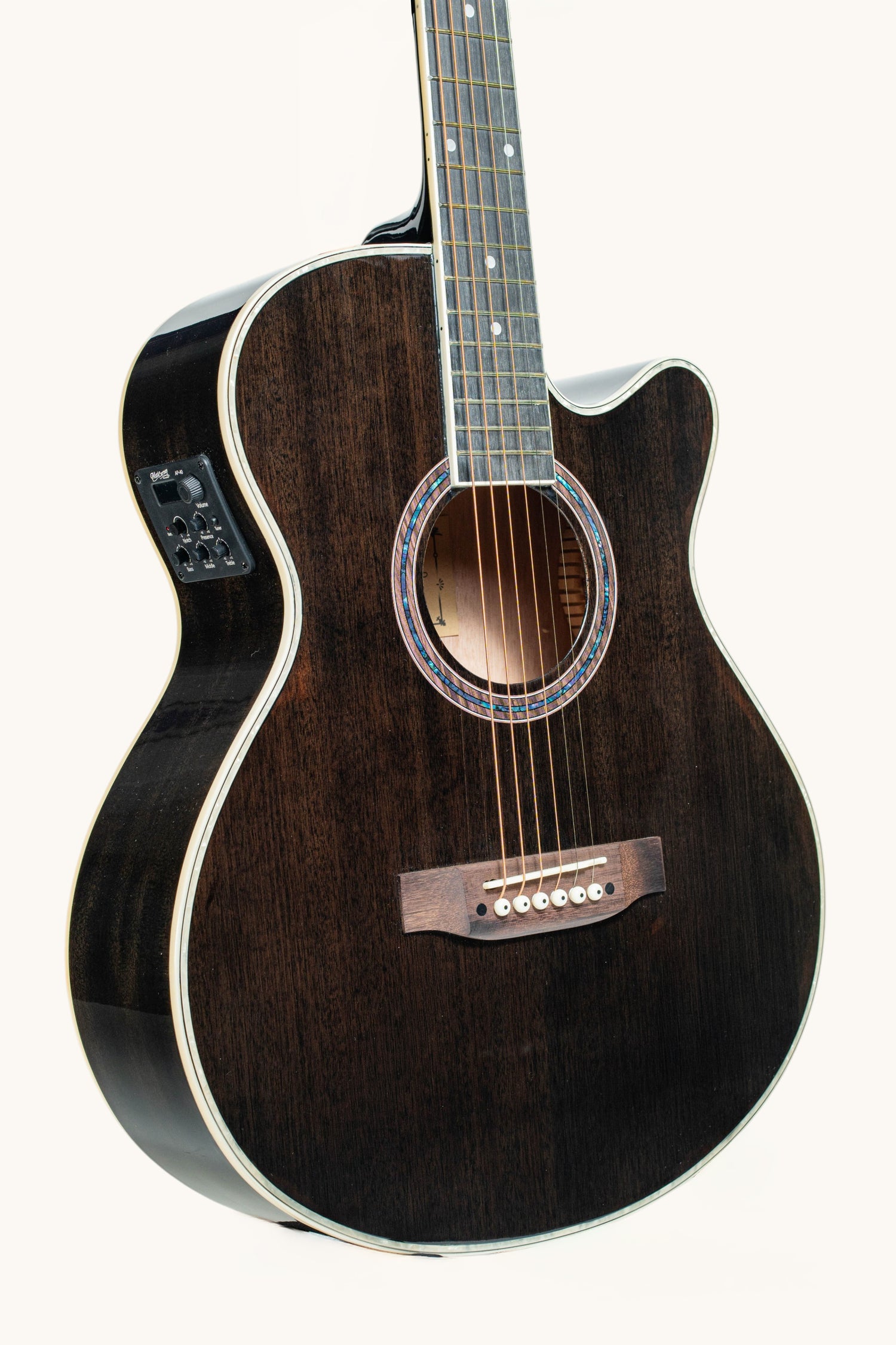 MUSICARTNEY | GUITARRA ELECTROACUSTICA CUERPO SLIM COLOR CAOBA QA71
