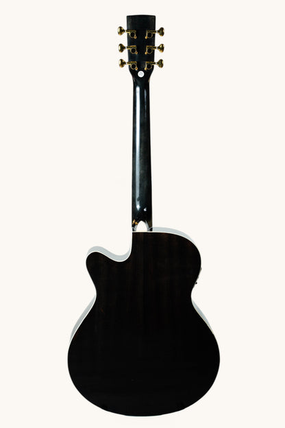 MUSICARTNEY | GUITARRA ELECTROACUSTICA CUERPO SLIM COLOR CAOBA QA71