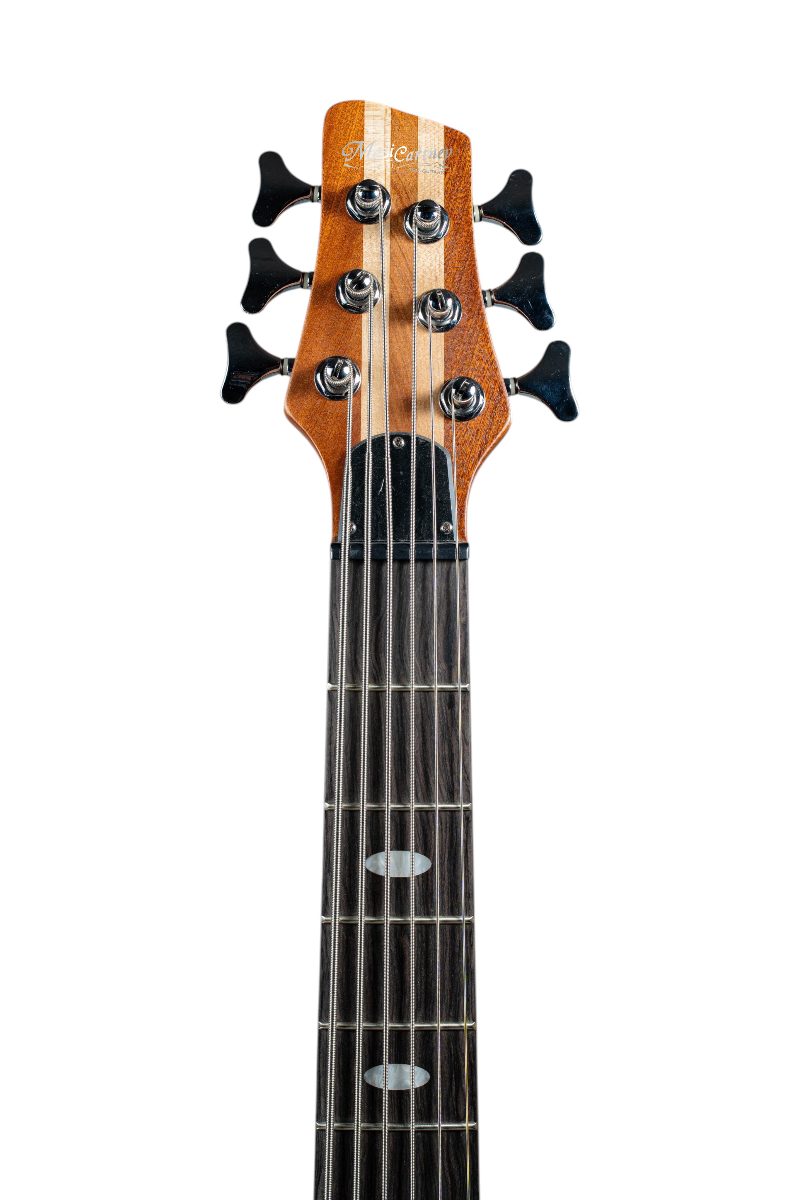 MUSICARTNEY | BAJO TIPO IBANEZ 6 CUERDAS PASTILLA ACTIVA COLOR NATURAL