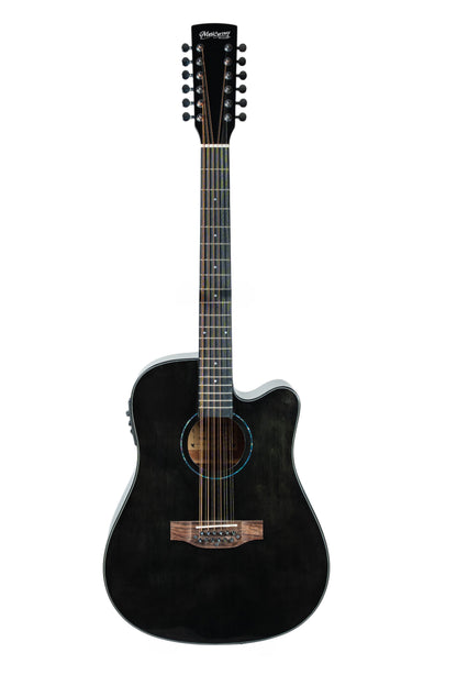 MUSICARTNEY | GUITARRA ELECTROACÚSTICA DE 12 CUERDAS NEGRA