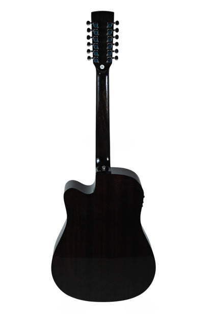 MUSICARTNEY | GUITARRA ELECTROACÚSTICA DE 12 CUERDAS NEGRA