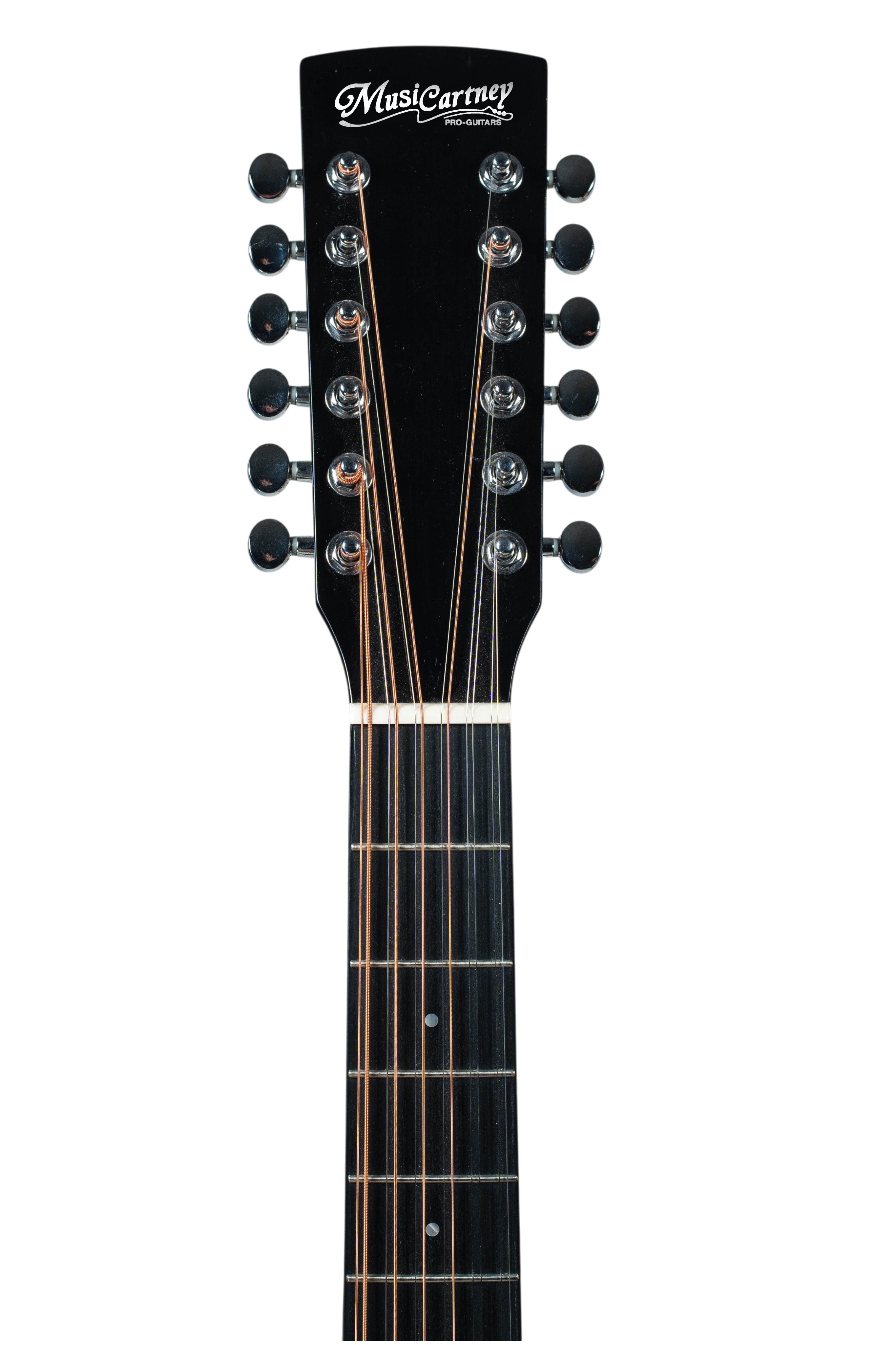 MUSICARTNEY | GUITARRA ELECTROACÚSTICA DE 12 CUERDAS NEGRA