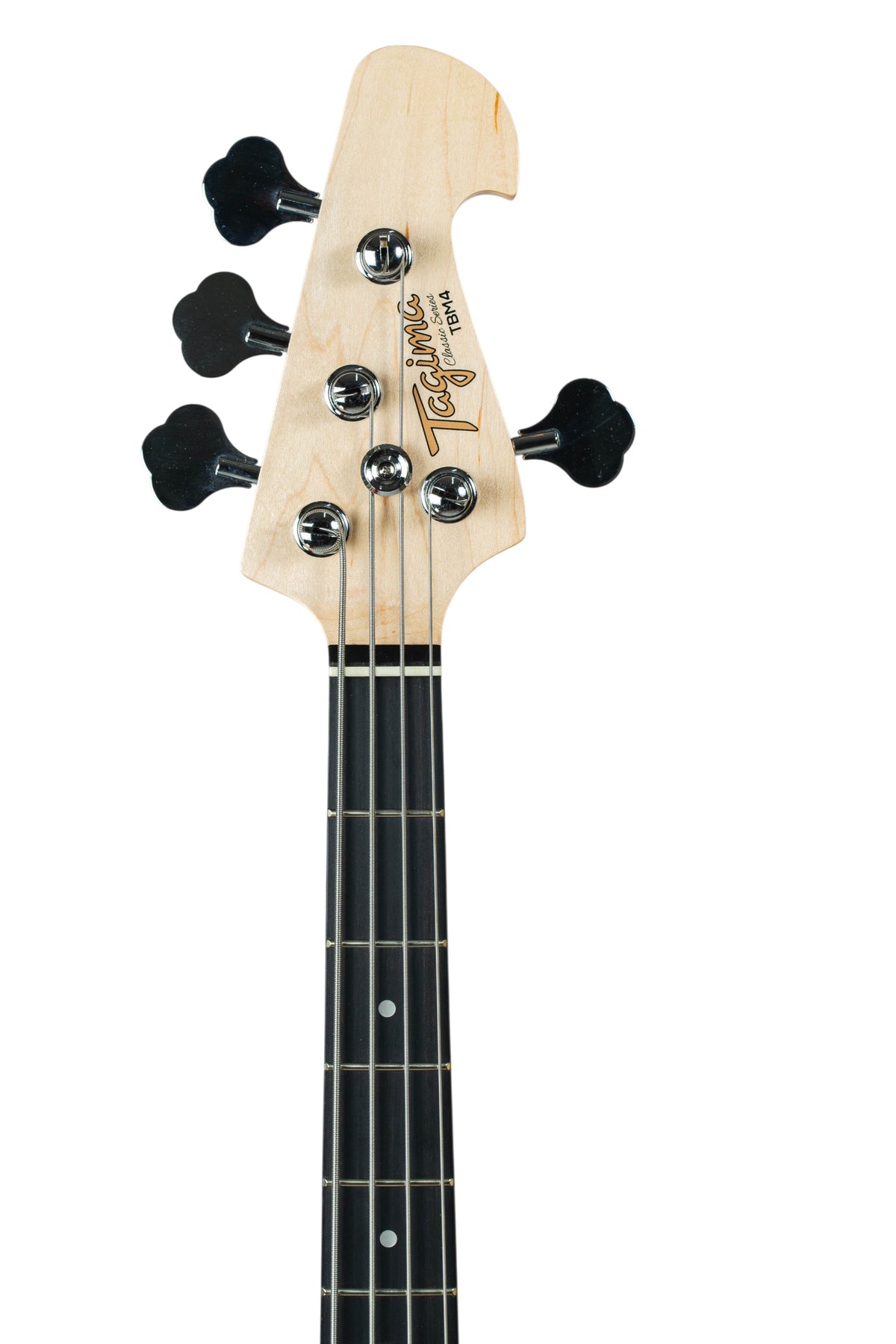 Tagima bajo eléctrico activo TBM en color sunburst con mica blanca.