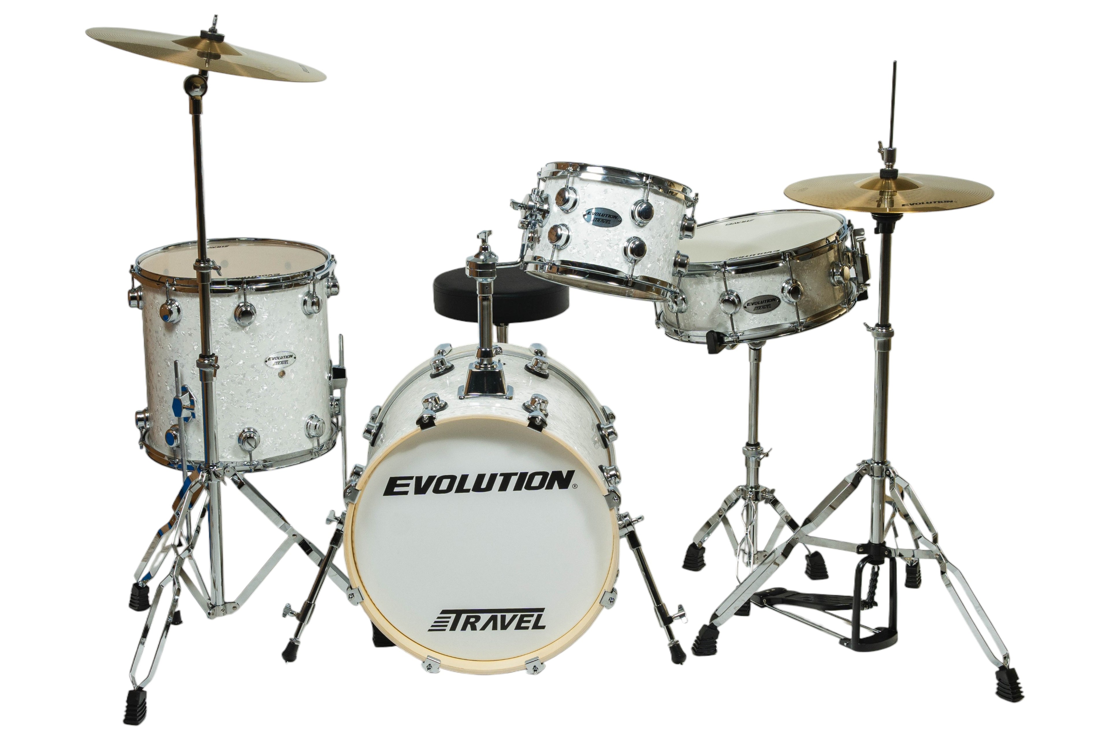 EVOLUTION | BATERÍA EVOLUTION TRAVEL FABRICADA EN MADERA DE ARCE COLOR BLANCO