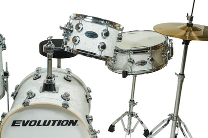 EVOLUTION | BATERÍA EVOLUTION TRAVEL FABRICADA EN MADERA DE ARCE COLOR BLANCO