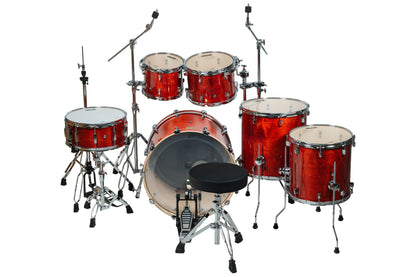 EVOLUTION | BATERÍA CONCERT FULL DE 6 PIEZAS COLOR MANDARINA (SET DE 3 CAJAS)