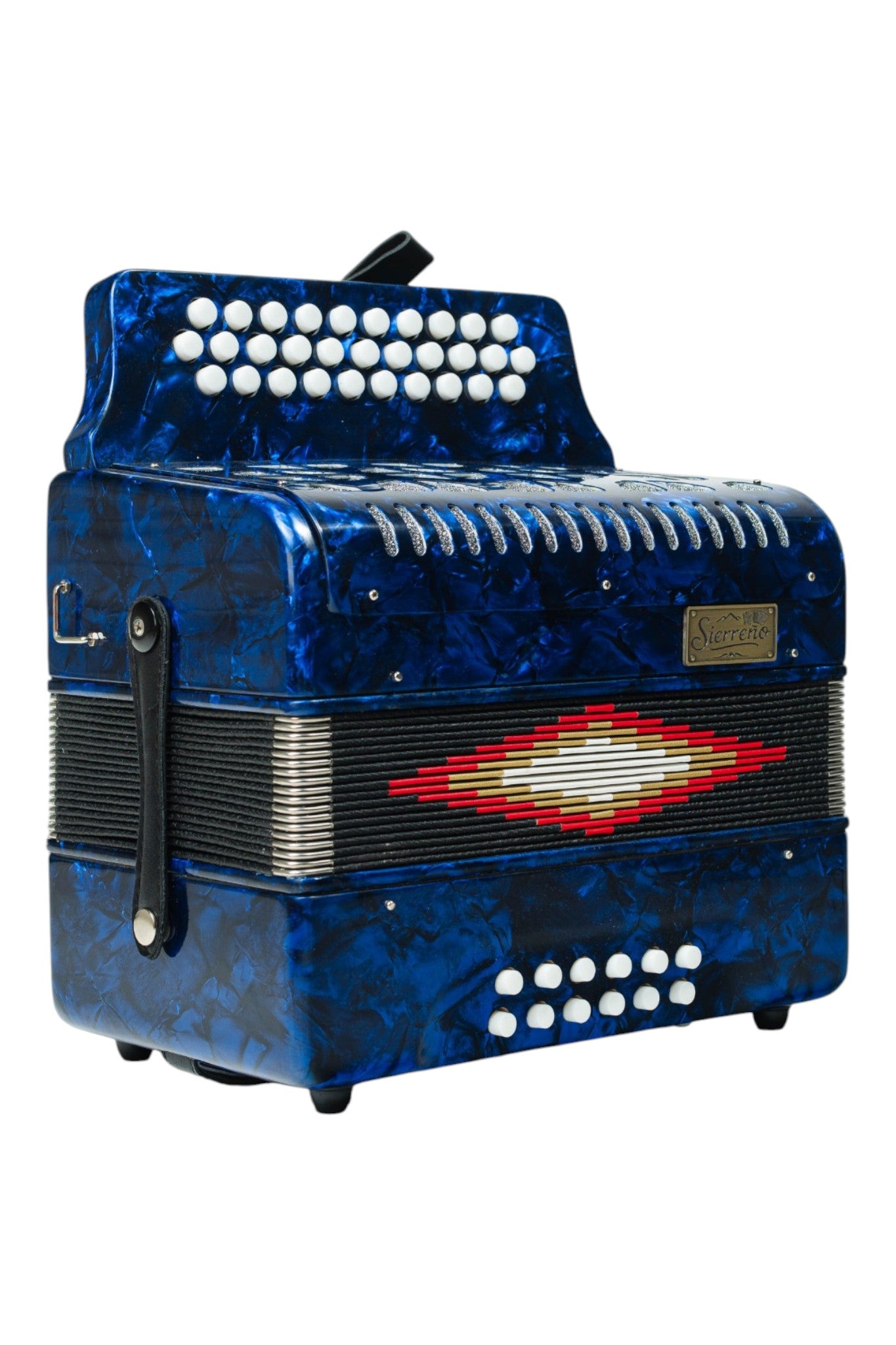SIERREÑO | ACORDEON COLOR AZUL EN TONO DE SOL