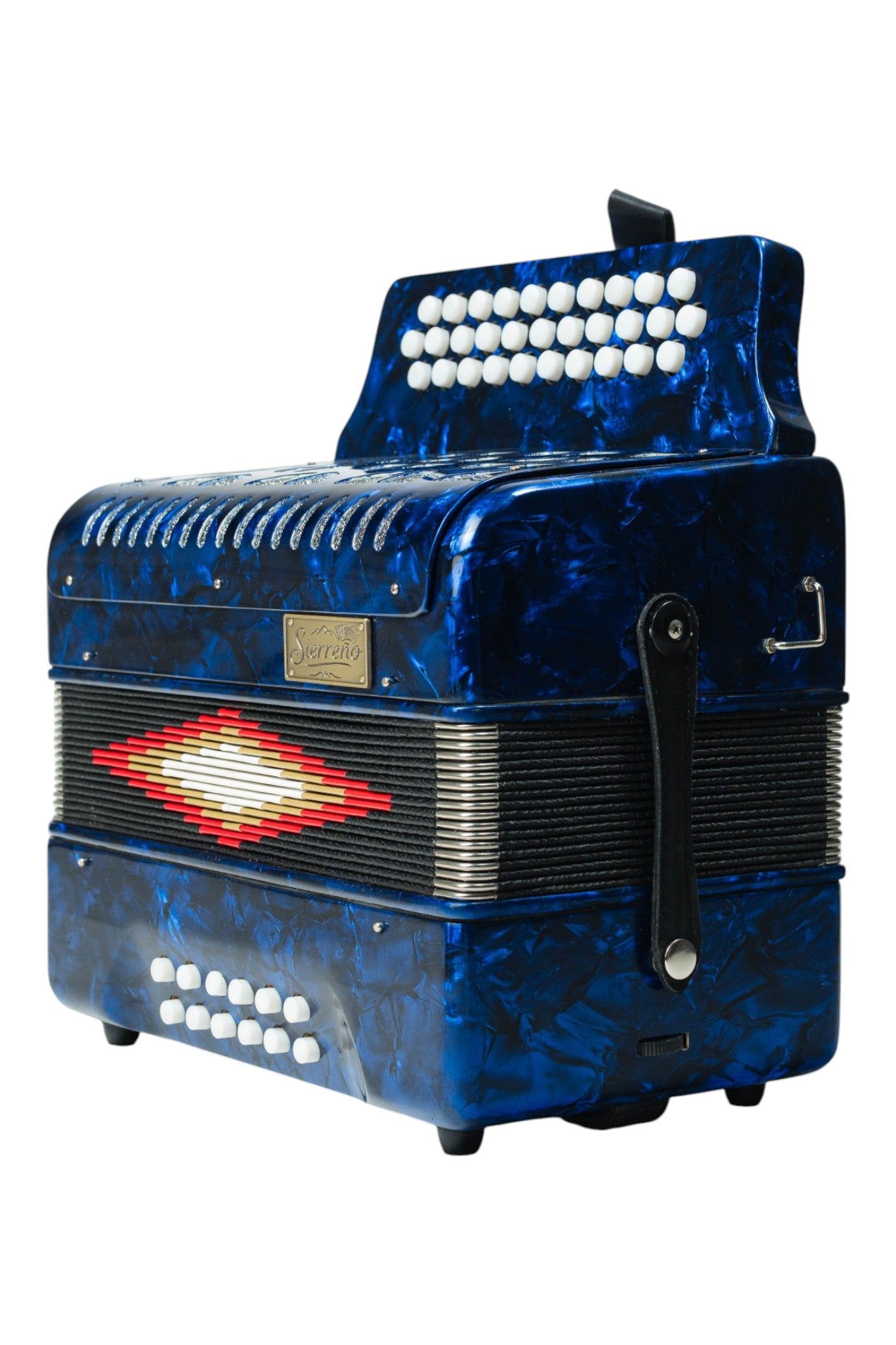 SIERREÑO | ACORDEON COLOR AZUL EN TONO DE SOL