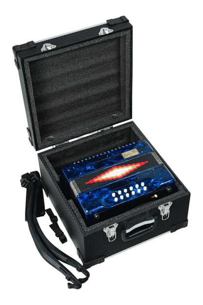 SIERREÑO | ACORDEON COLOR AZUL EN TONO DE SOL