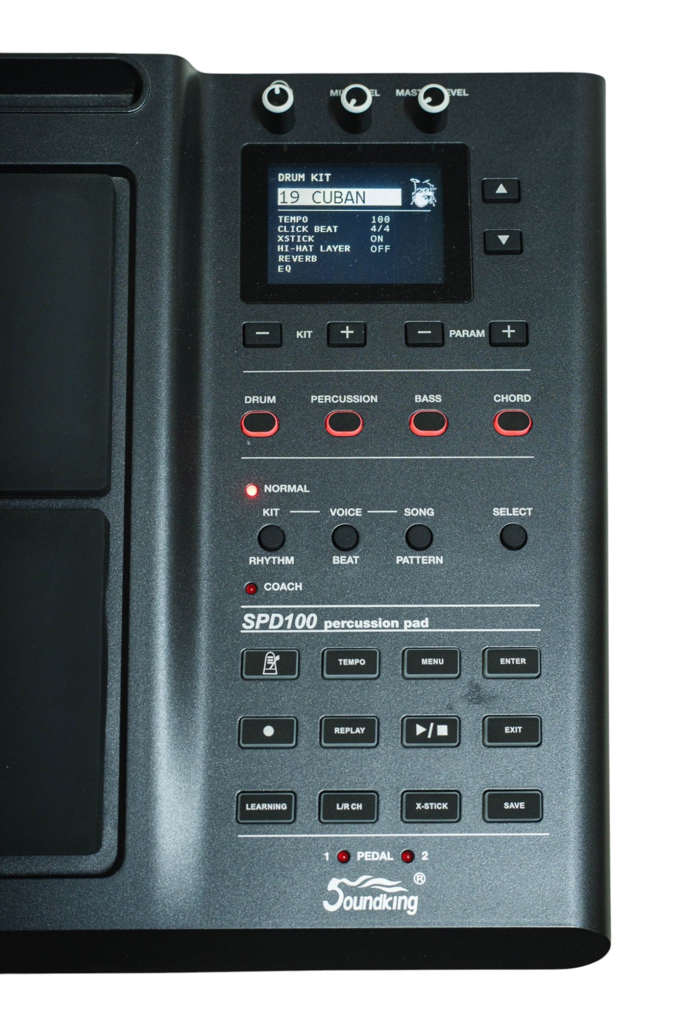 SOUNDKING | PAD DE PERCUSIÓN CON PANTALLA TFT LCD DE 2.8".